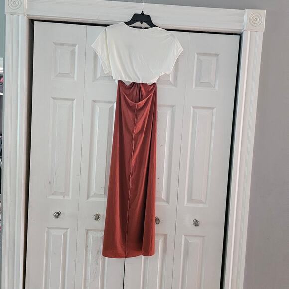 NWT Vix by Paula Hermanny Women's White Tan Loop Midi Cover Up Maxi Dress Size S - Picture 6 of 13